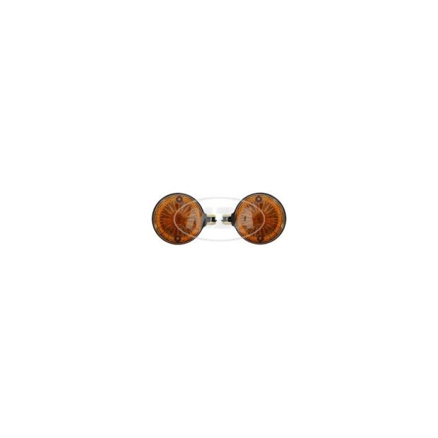 Paar Blinkleuchten, hintere - rund - 8580.23/1 - Lichtaustritt: Orange - Blinkeraufnahme 10 mm