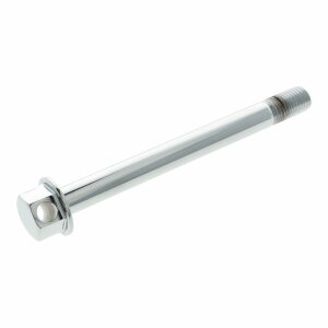 Steckachse vorn 125 mm verchromt mit Montagebohrung im...