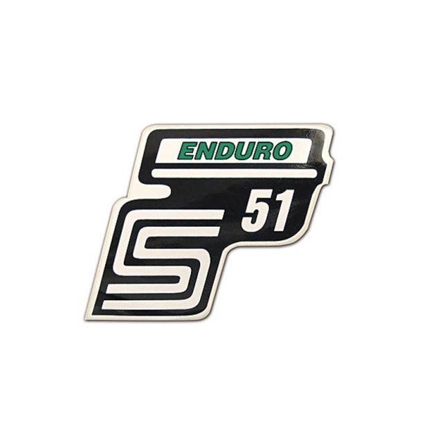 Aufkleber Seitendeckel -Enduro- grün, S51