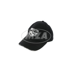 Basecap, schwarz - mit 3D-Logo in silber