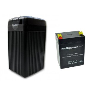 Batterie (wartungsfrei) 12V 2,9 Ah + Leergeh&auml;use