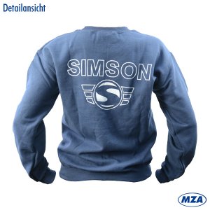 Sweatshirt navyblau - mit Reflexdruck silber SIMSON-Logo