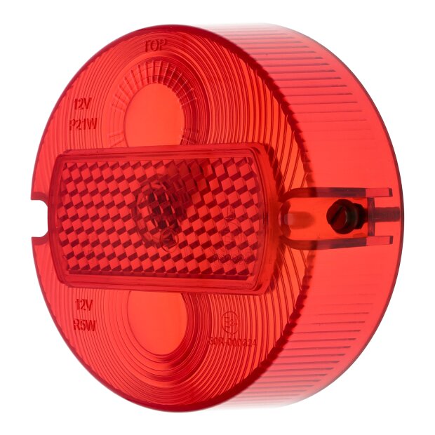 Rücklichtkappe Simson MZ S51 S50 S70 KR51 ETZ TS BSL + BSKL, ø 100mm, rot - inkl. 2 Schrauben mit E-Prüfzeichen