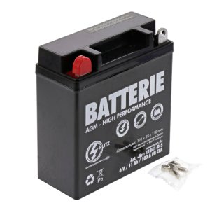 AGM-Batterie - 6V 11,0 Ah, 6N11A-BS