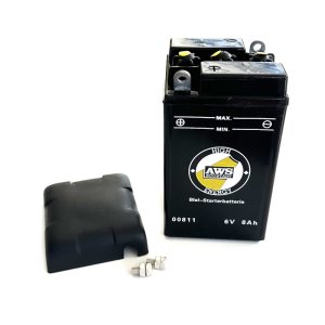 Batterie 6V  8,0 Ah schwarz (ohne Säurepack) AWS*...