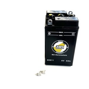 Batterie 6V  8,0 Ah schwarz (ohne Säurepack&...