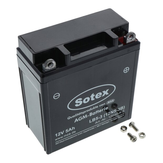 AGM-Batterie - 12V 5,0 Ah, YB5L-BS