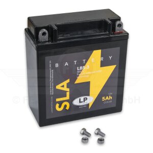 Batterie 12V 5,0Ah (Vlies - wartungsfrei) LB5-3 "CCA...