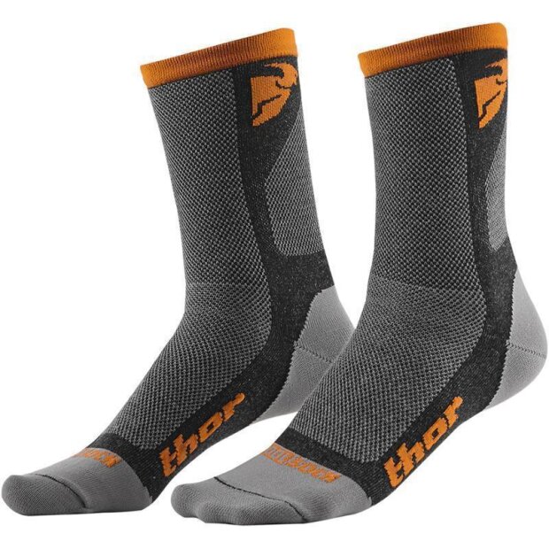 Socken Thor MX Dual Cool grau/orange 43-47