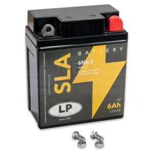 Batterie 6V 6,0Ah (Vlies - wartungsfrei) 6N6-3 "CCA...